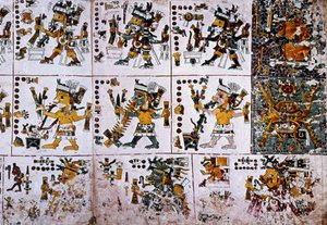 Detail from a Facsimile Copy of a Page of the Codex Borgia